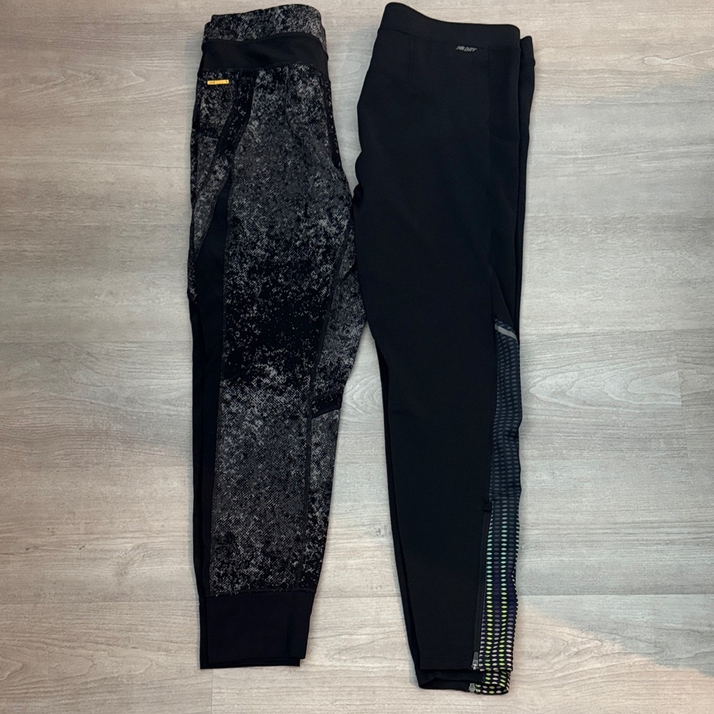 Lole Women's Black & Gray Patterned Active Leggings